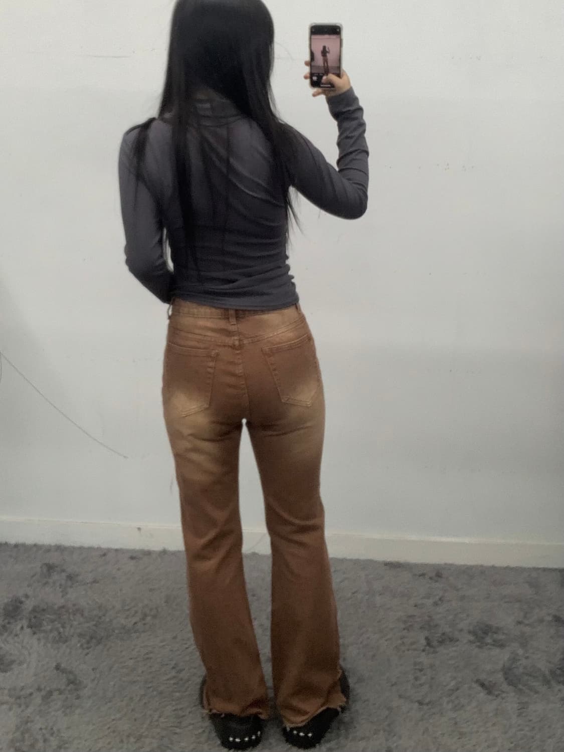 아일렛 하이웨이스트 부츠컷 팬츠 상품이미지3