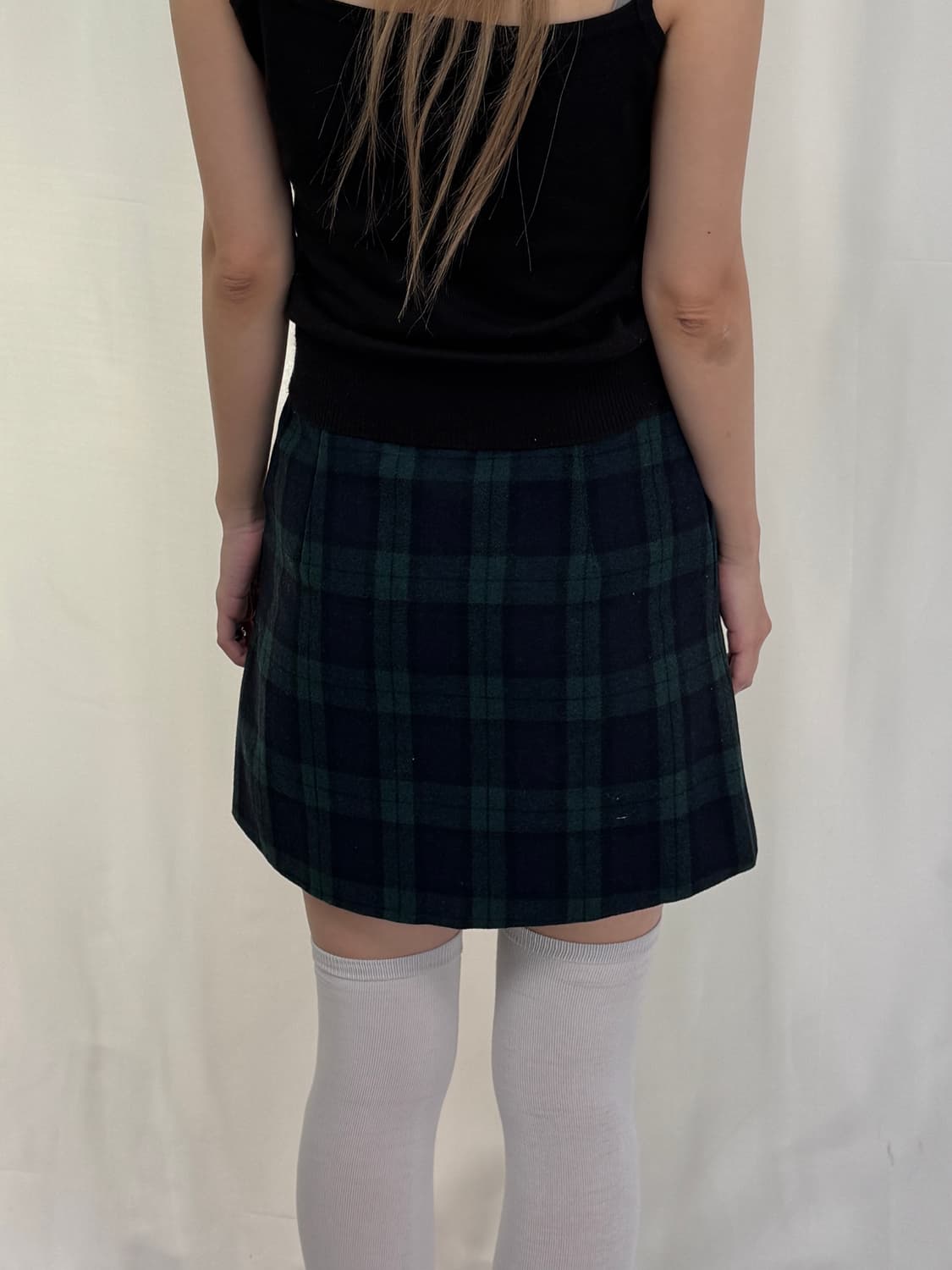 미스치프 버튼 체크 스커트 상품이미지6
