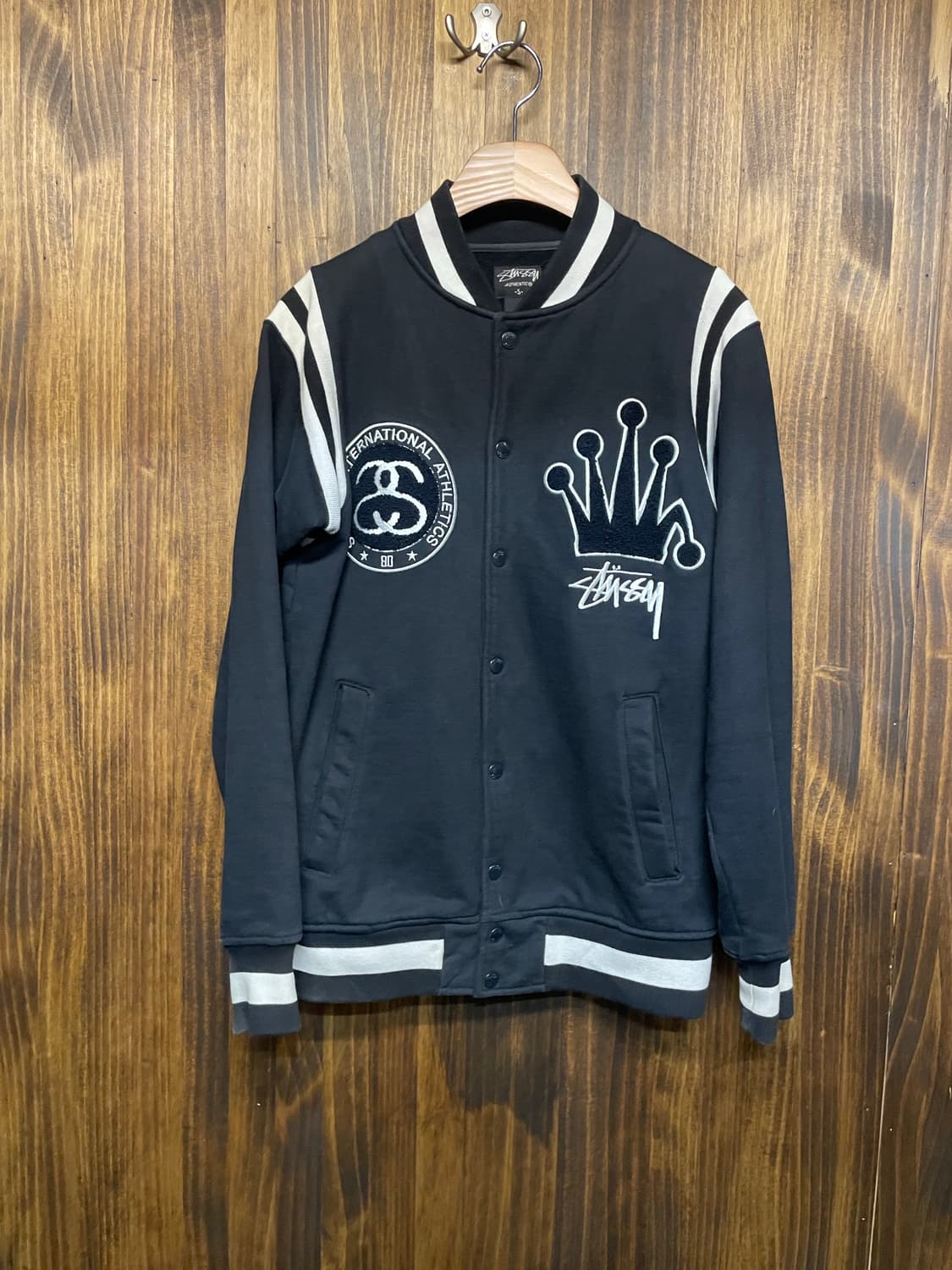 Stussy Crown Logo Varsity Jacket 상품이미지2