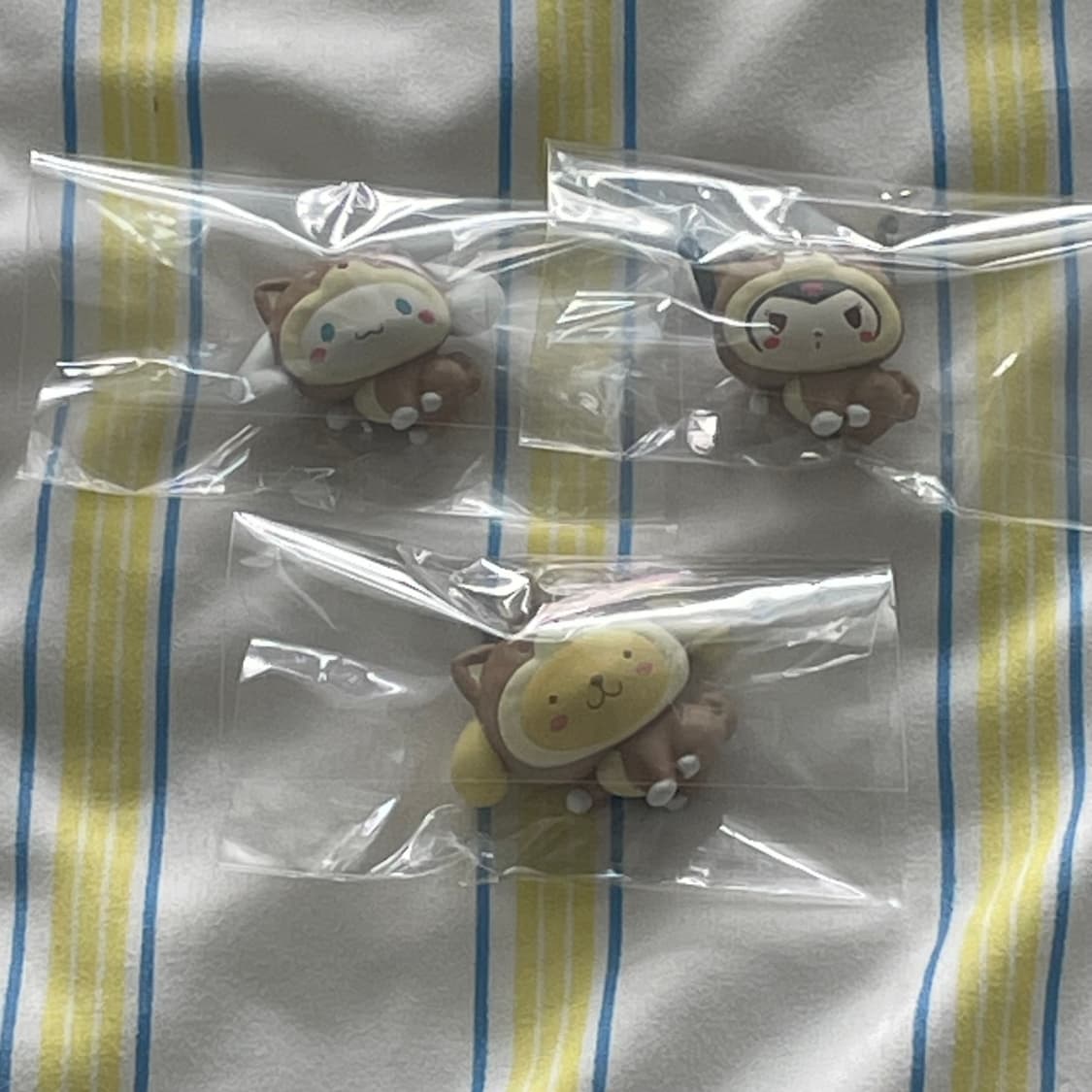 폼폼푸린,쿠로미,시나모롤 멍멍가챠 피규어 3종세트 상품이미지1