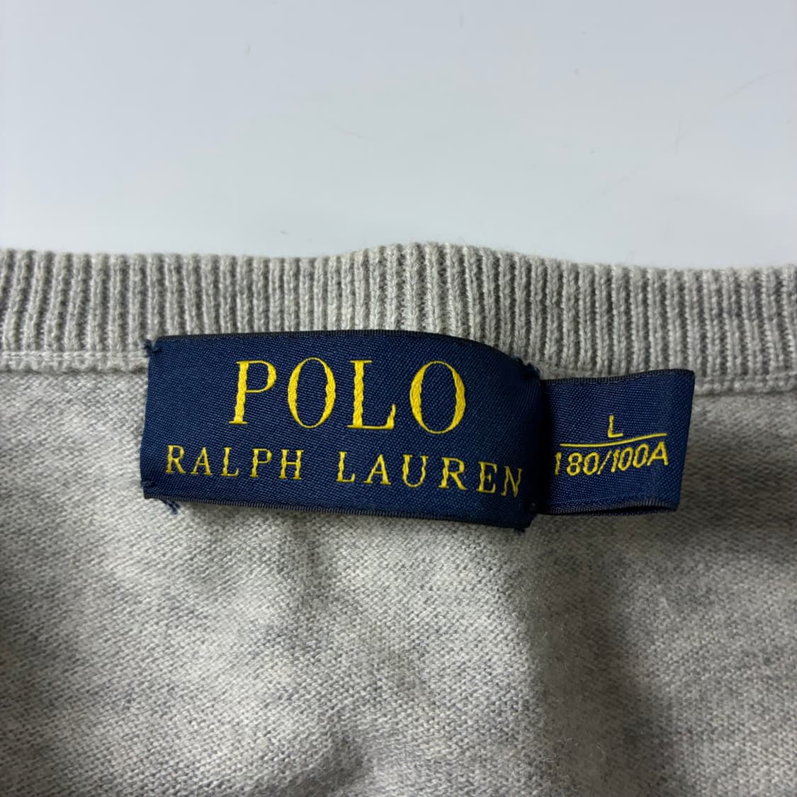 Polo  폴로 랄프로렌 자수 코튼캐시미어 그레이 니트  상품이미지4