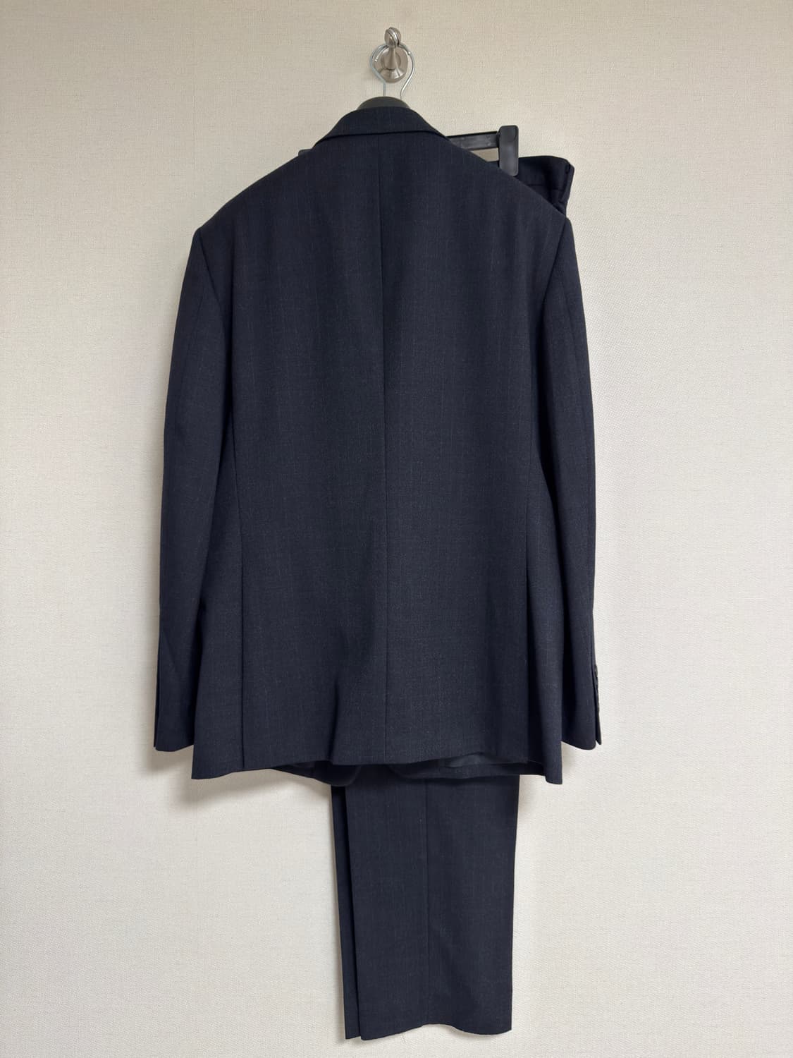 [105/98] 지이크 네이비 스트라이프 조직물 울 블렌딩 정장세트 상품이미지2