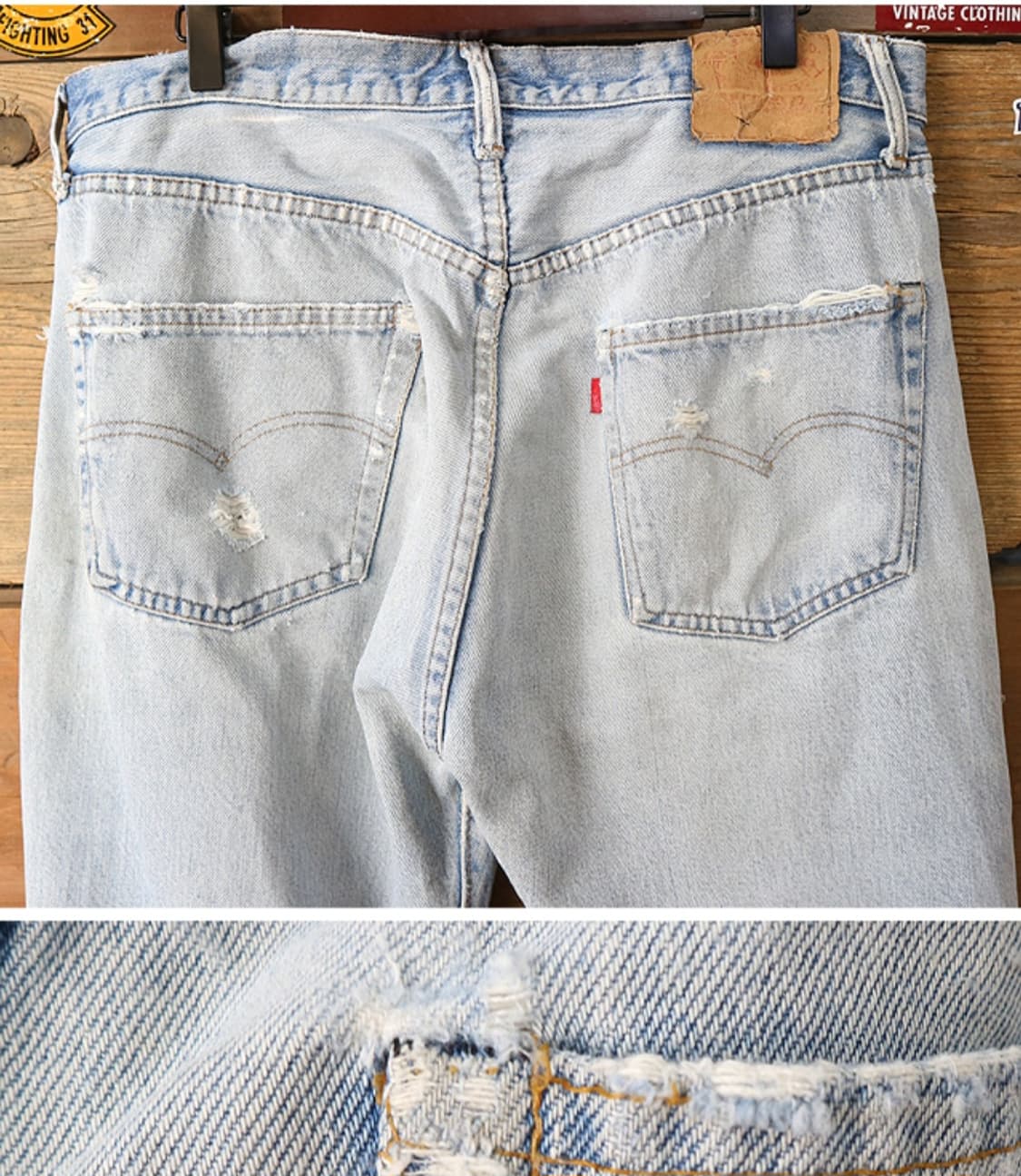 미국판 70S LEVIS 리바이스 501 블랭크텝 빈티지 셀비지 데님

 상품이미지5