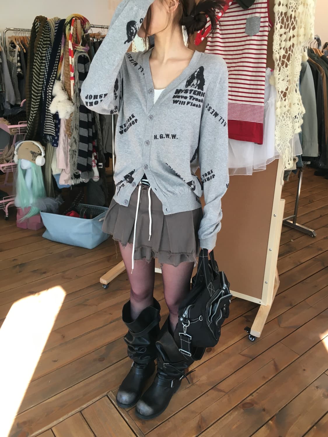 히스테릭글래머 패턴 가디건 상품이미지1