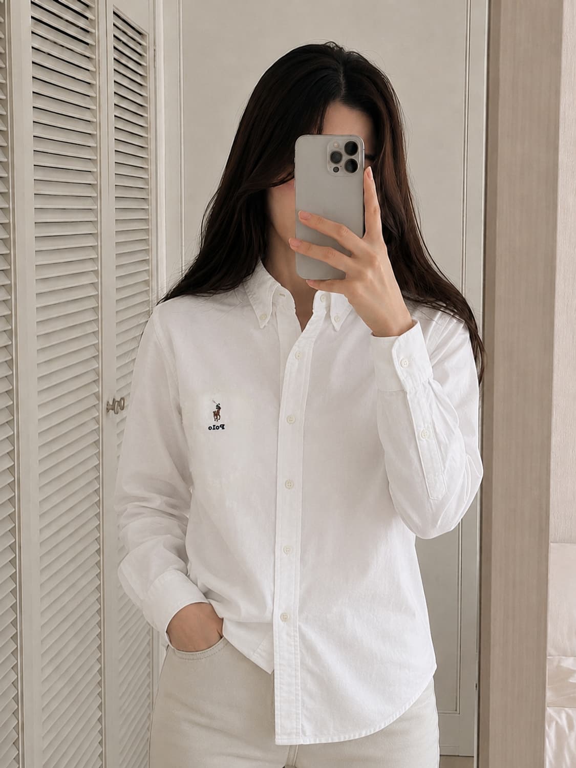 신형 QR 폴로 랄프로렌 X 무신사 옥스포드 셔츠 상품이미지3