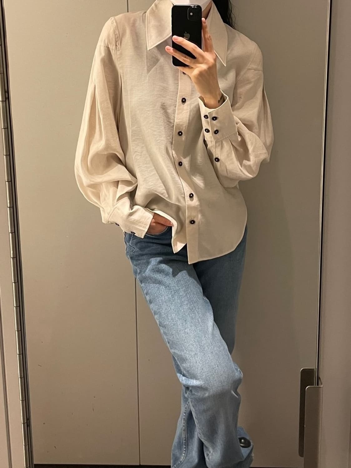 COS 코스 오버사이즈 카라 셔츠 상품이미지1