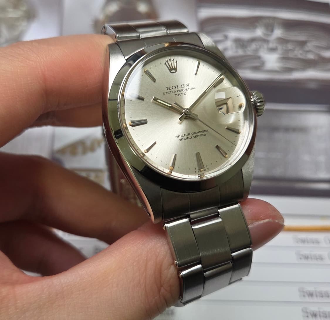 빈티지 롤렉스 오이스터 퍼페츄얼 1500 오리지널 실버판 (감정서 포함) 상품이미지3