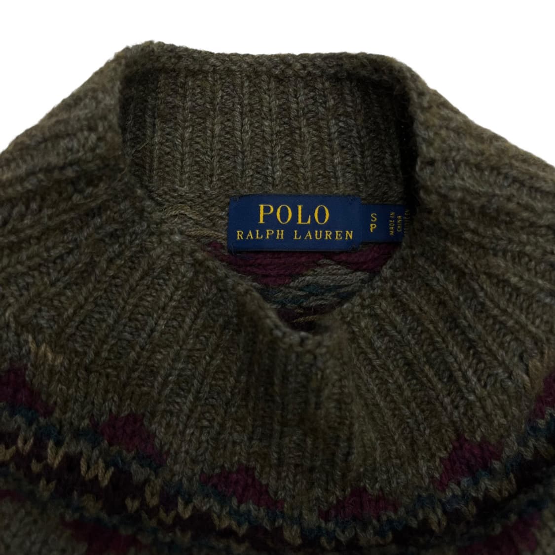 폴로 랄프로렌 에스닉패턴 카키 니트 S 상품이미지5