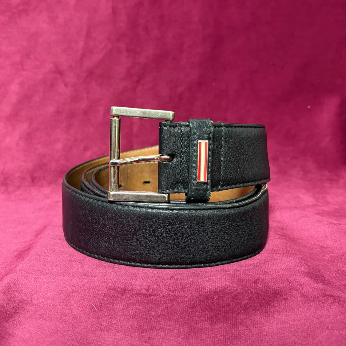 발리 블랙 레더 벨트 상품이미지1