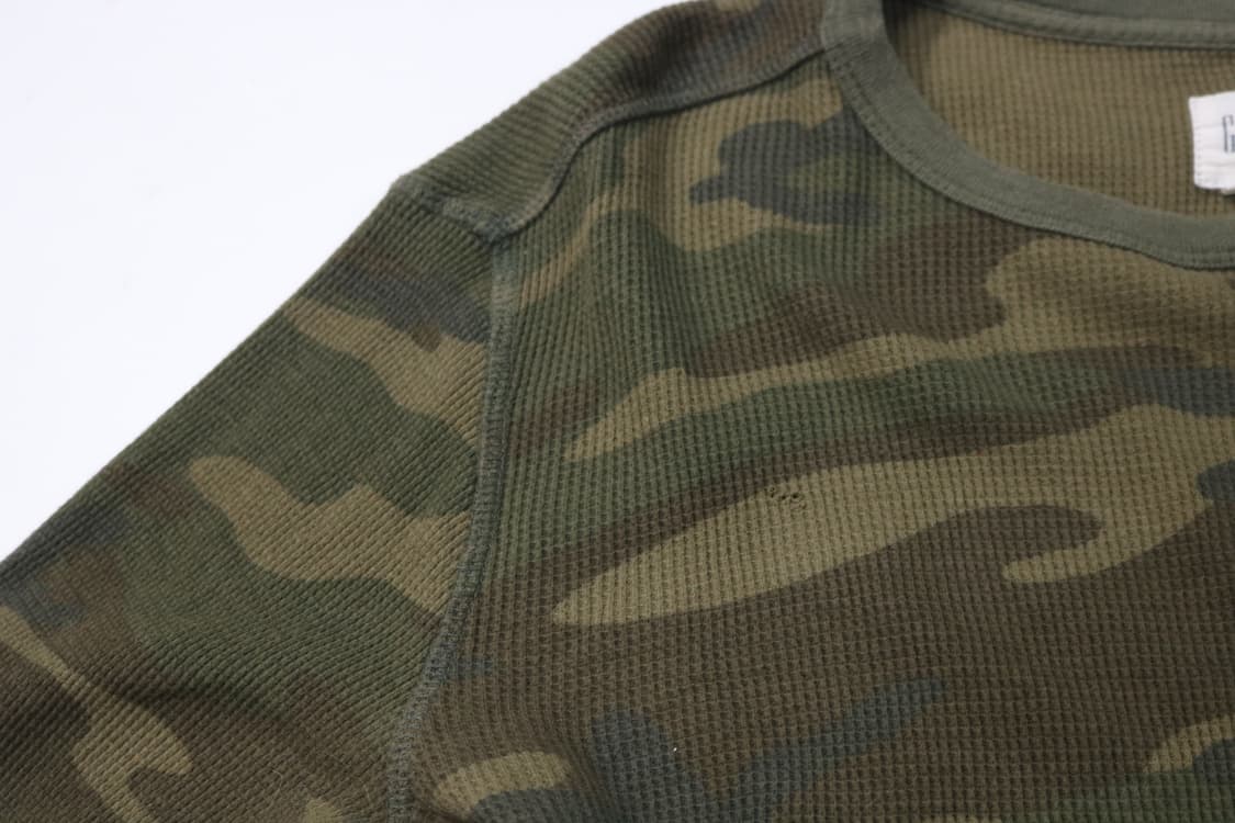 GAP 갭 빈티지 올리브 카모플라쥬 와플 긴팔 티셔츠 (S) 상품이미지6