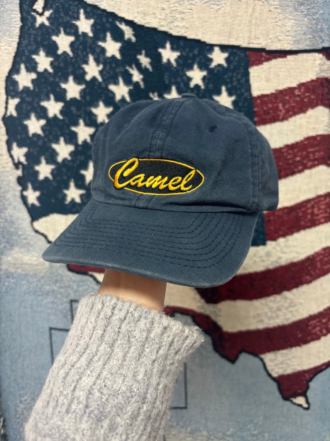 카멜 빈티지캡 상품이미지3