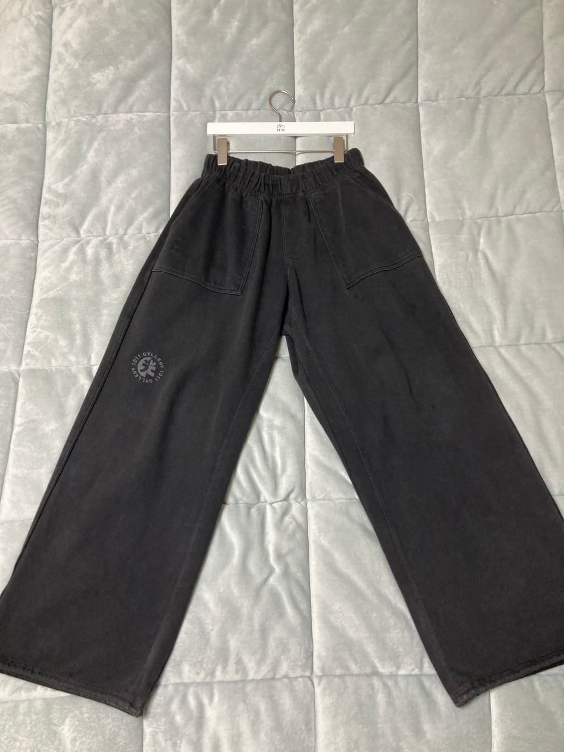 [3]폴리테루 1011 퍼티그 스웻 팬츠 워시드 블랙 25SS 상품이미지2