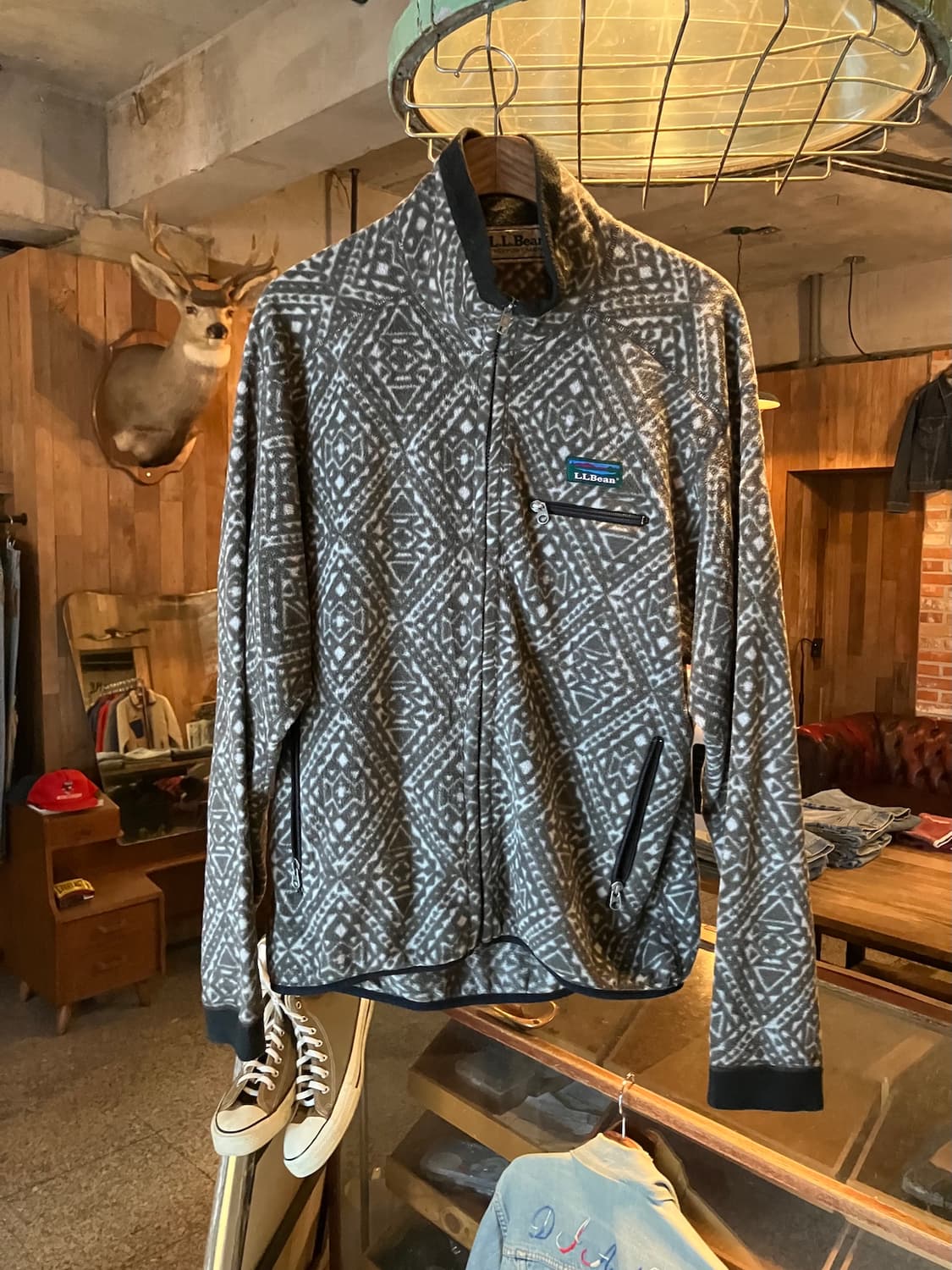 90s 빈티지 엘엘빈 플리스 집업 자켓 상품이미지2