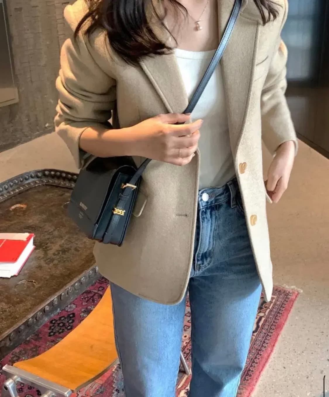 모로마켓 헤링본 울 재킷  상품이미지1