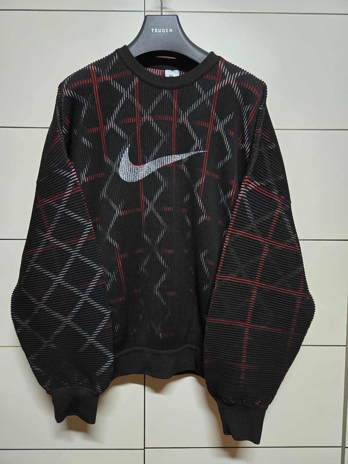 나이키랩 이태리 클래식 스포츠 체크 니트 크루넥 상품이미지2