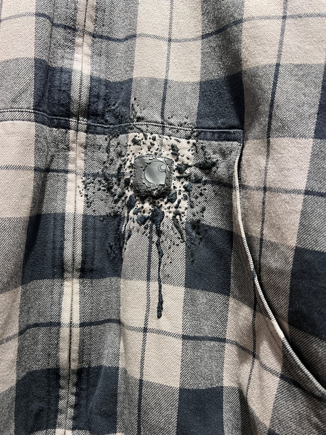 칼하트 타탄 후드 집업 (custom) 상품이미지1