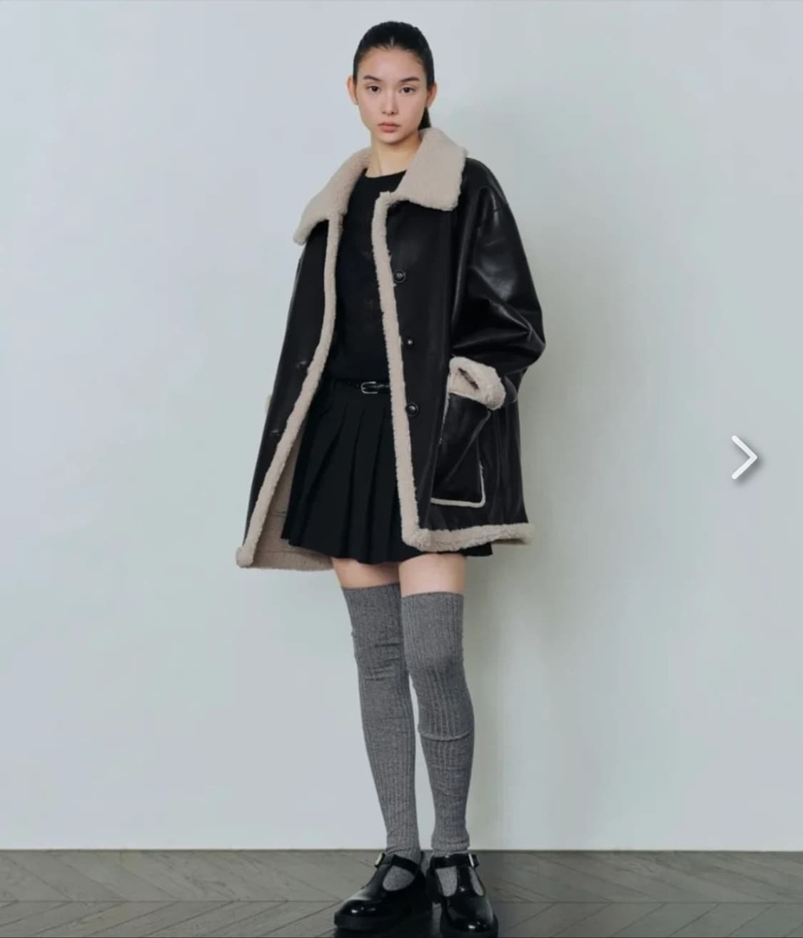 무신사스탠다드 리버시블 무스탕 M  남여가능 상품이미지2