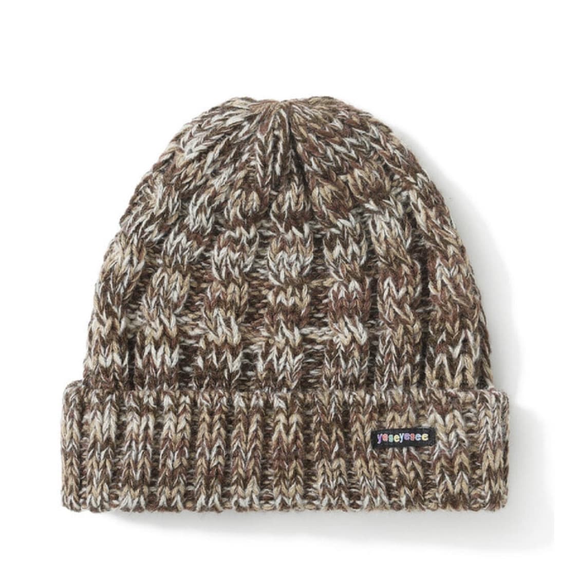 예스아이씨 Multicolor Knit Beanie - Brown 상품이미지1