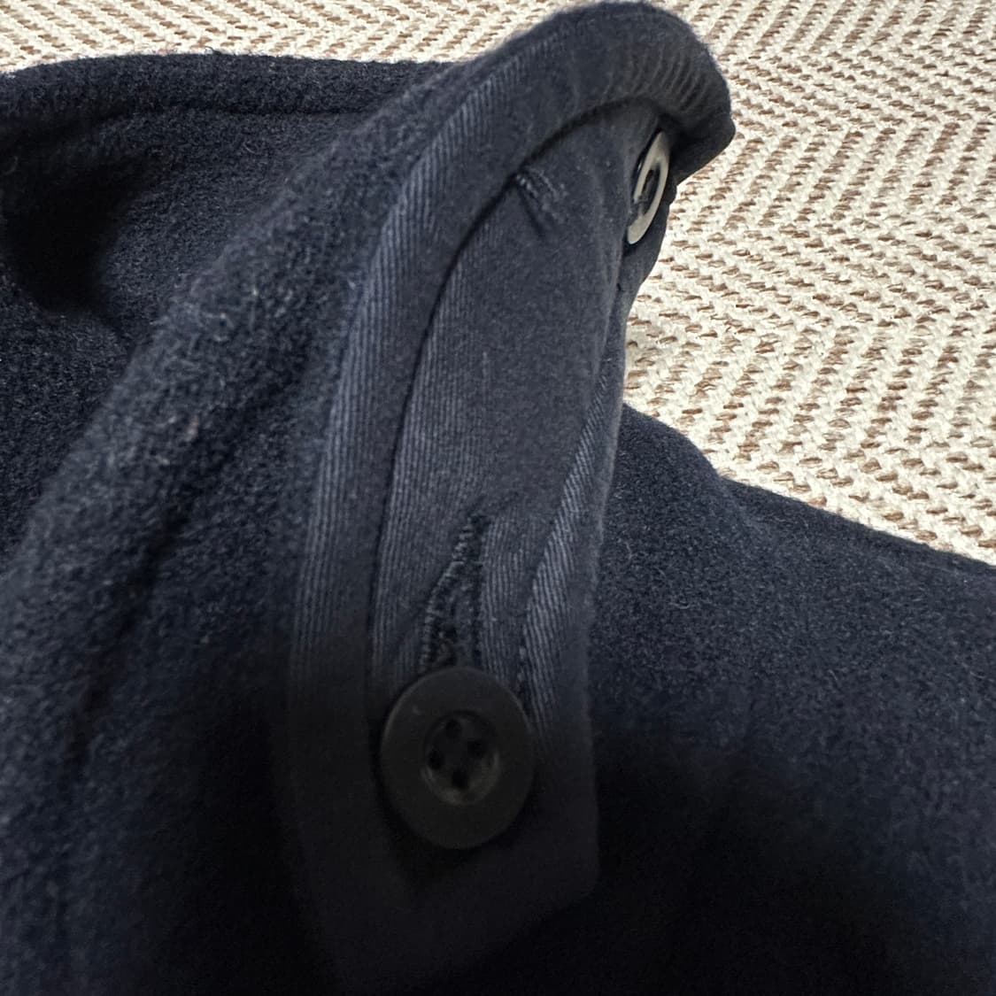 DANTON japan made wool coat navy 상품이미지4