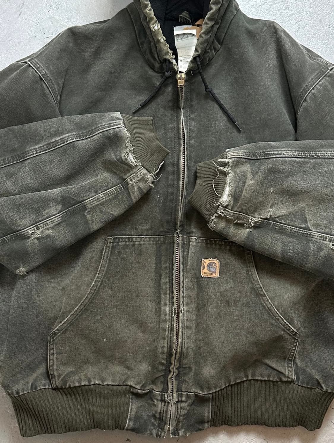 OG 칼하트 J130 액티브 자켓 칼하트 MOS 모스그 린 구버전 상품이미지4