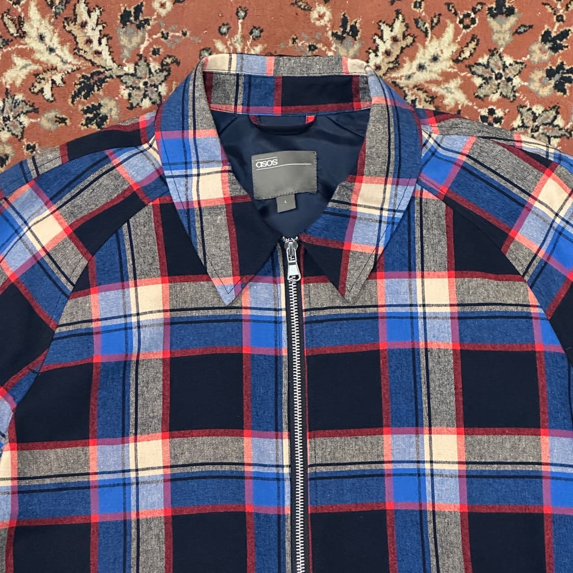 ASOS 체크 해링턴 자켓 (L) 상품이미지2