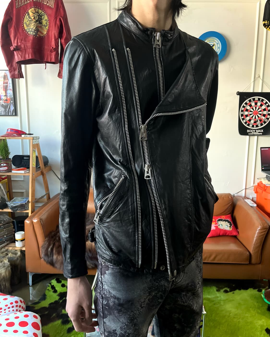 Nano•Universe Multi Zip Leather Jacket 상품이미지3