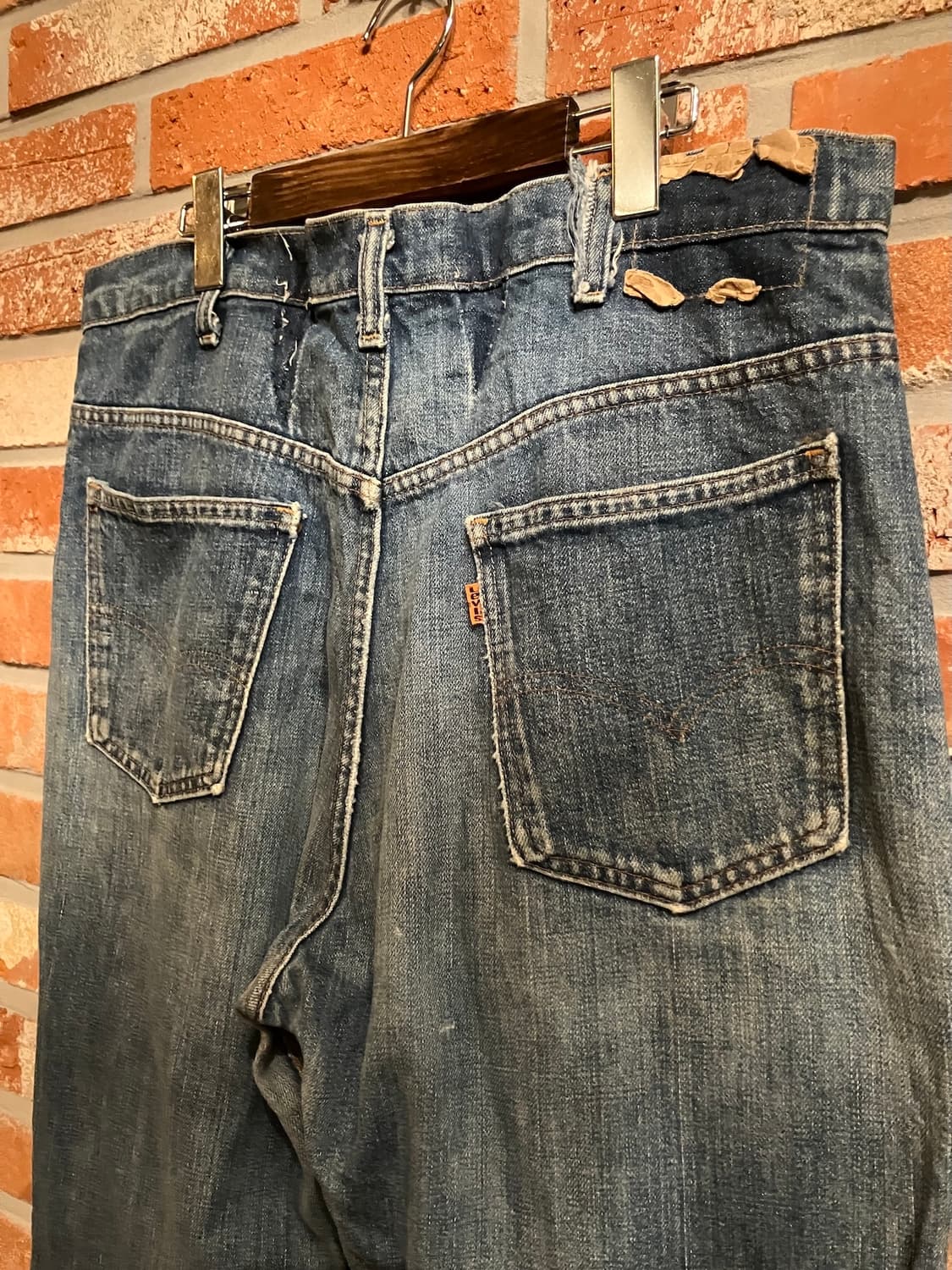 80s USA 빈티지 리바이스 517 오렌지탭 부츠컷 데님 팬츠 상품이미지6