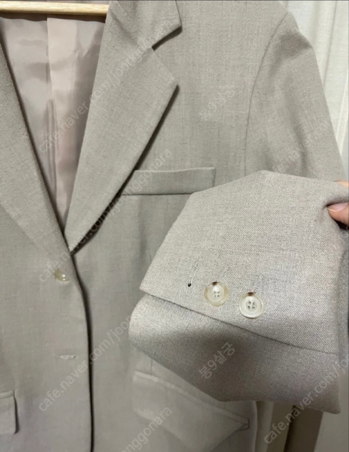 바질인보틀 루즈핏 베이지 자켓 상품이미지3