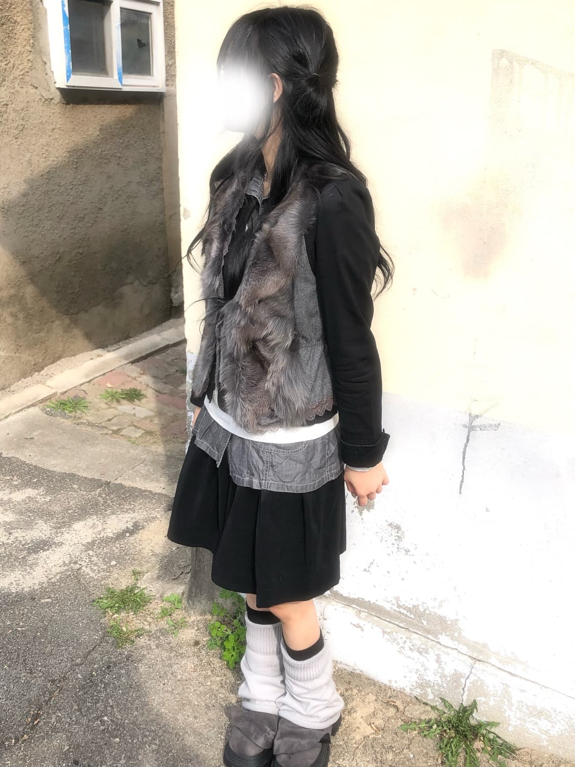 빈티지 검정토깽이 코디세트 상품이미지2