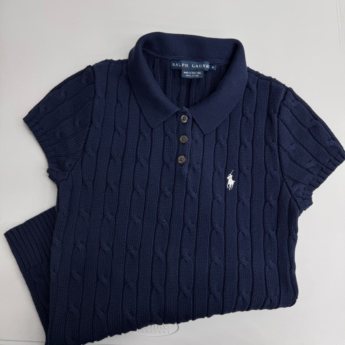 폴로 케이블 반팔 니트  상품이미지1
