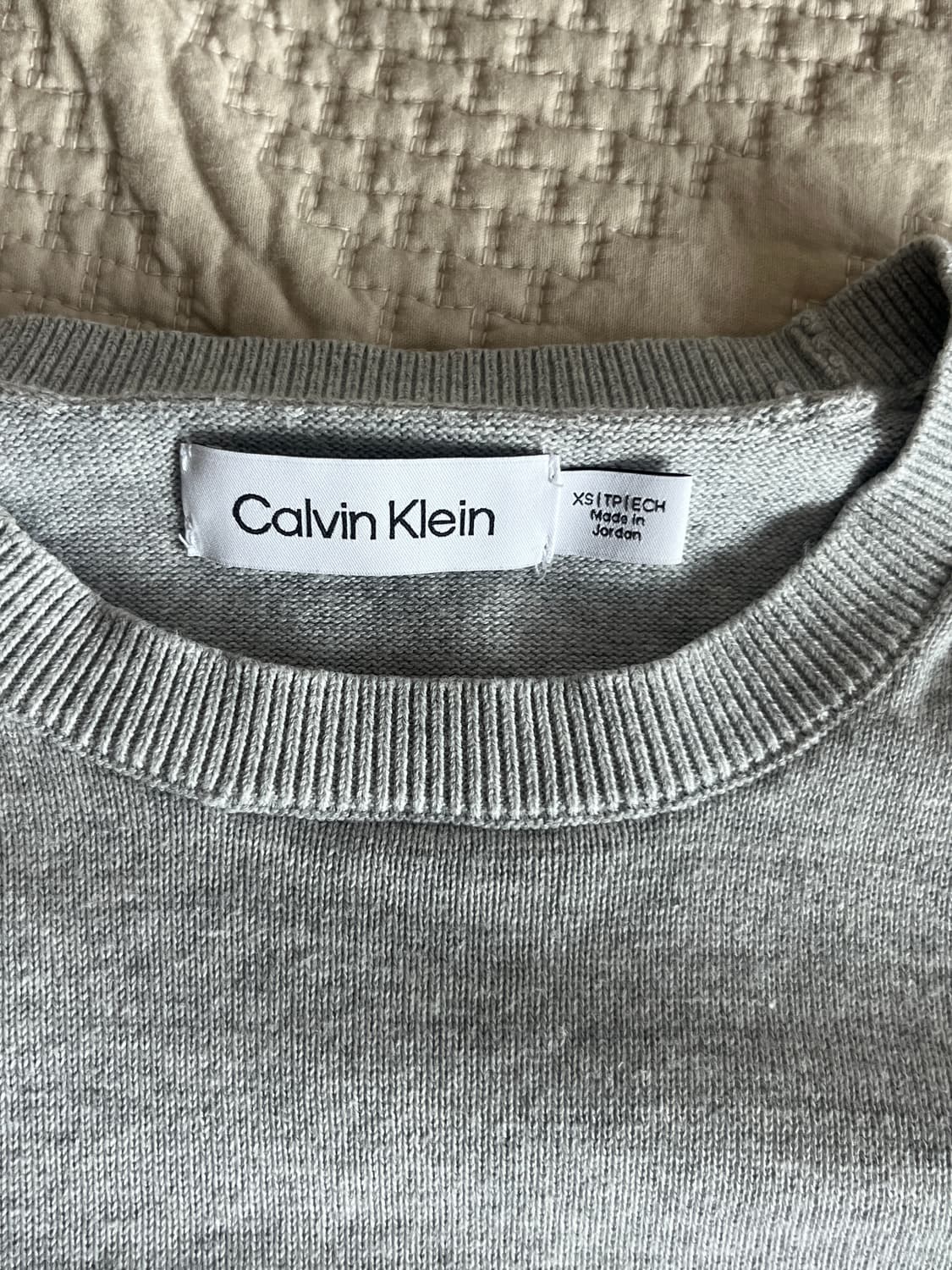 캘빈클라인 CK 로고 니트 풀오버 회색 상품이미지2