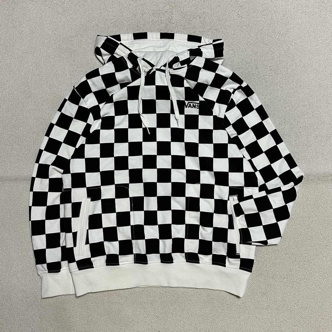 반스 체커보드 후드티 상품이미지1