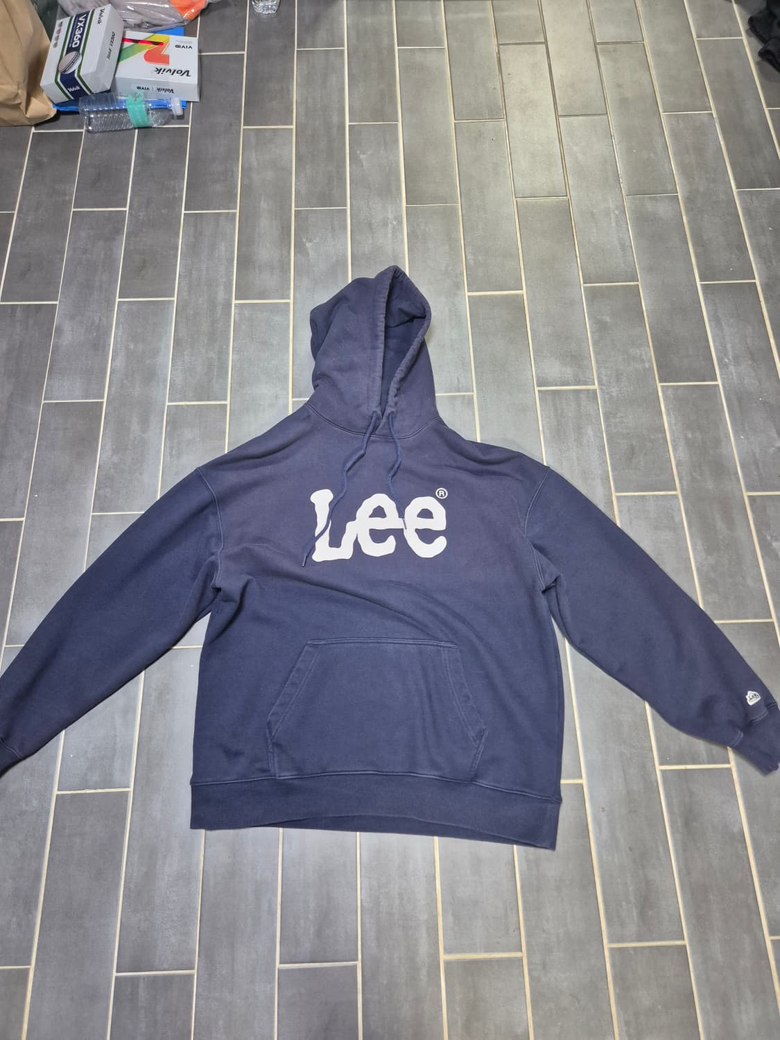 Lee 남색 후드티 상품이미지1