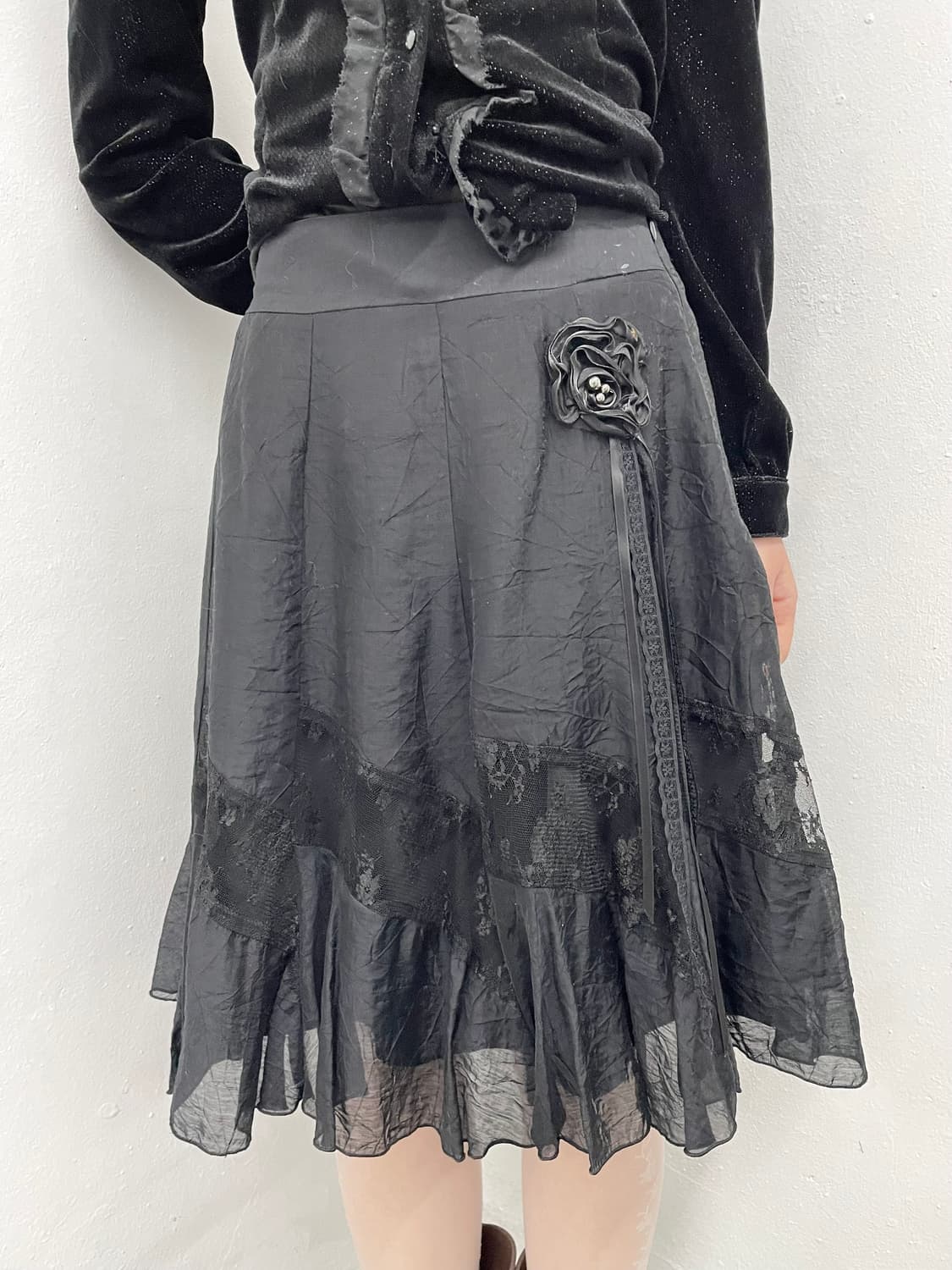 고딕 레이스 로즈 스커트 상품이미지2