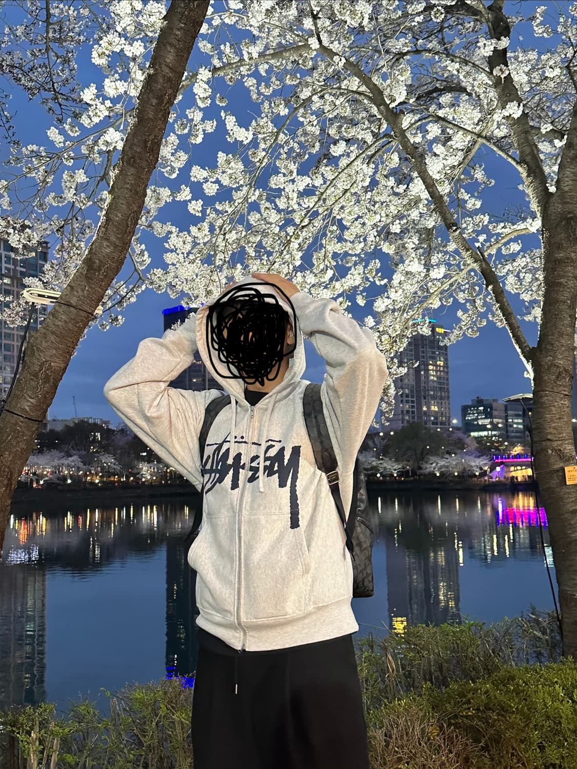 스투시 스탁 후드 집업 애쉬 헤더 상품이미지3