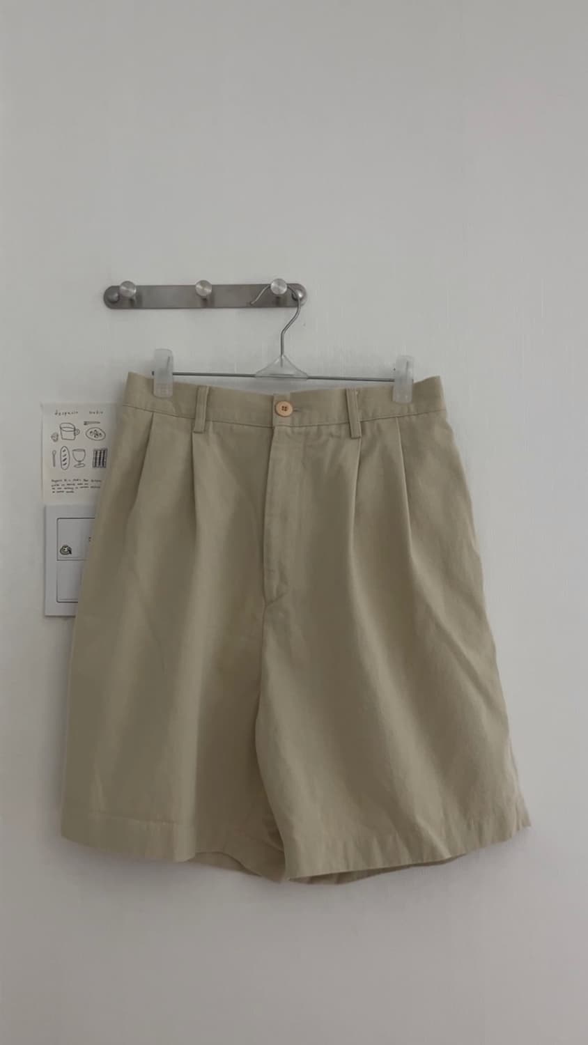 핀턱 반바지 베이지 (유니섹스) 상품이미지2