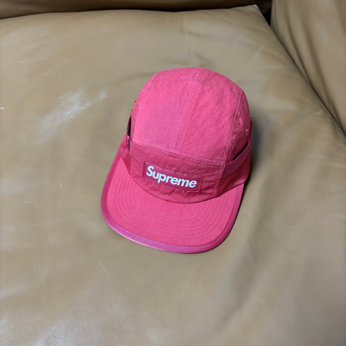 슈프림 캠프캡 모자 박스로고 24fw 메쉬 포켓 레드 상품이미지1