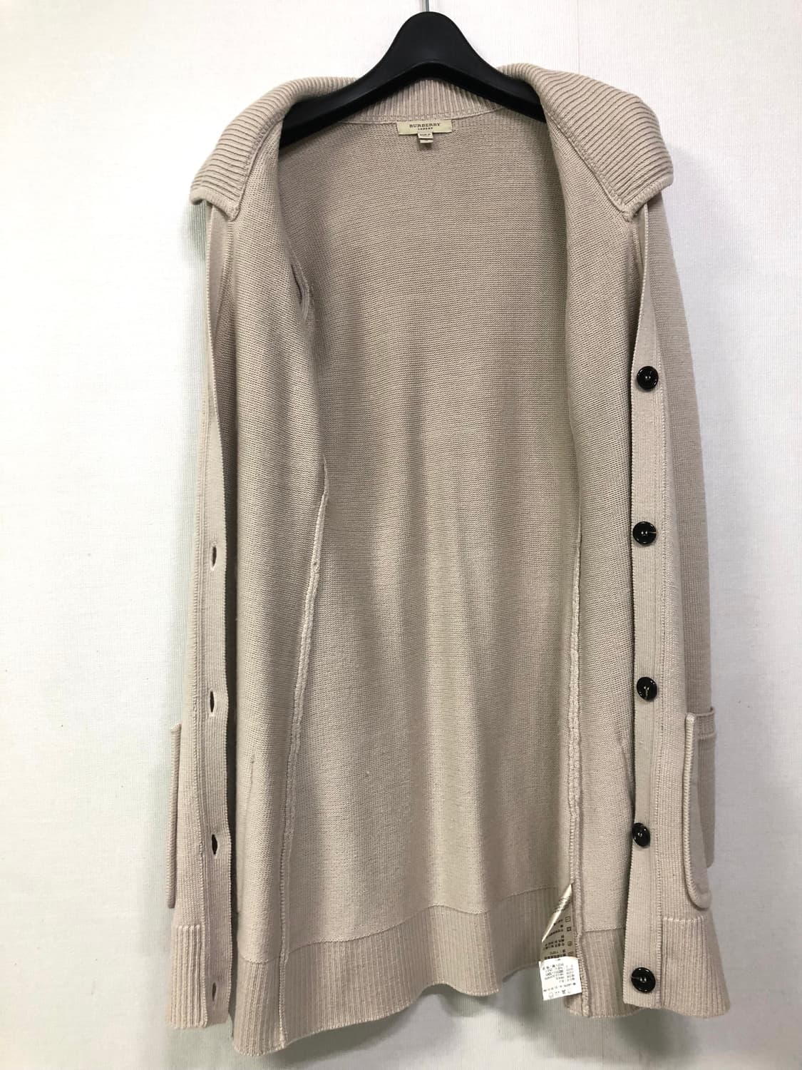 버버리 런던 여성 슬림핏 메리노 울100% 카라 롱 가디건 S 상품이미지9