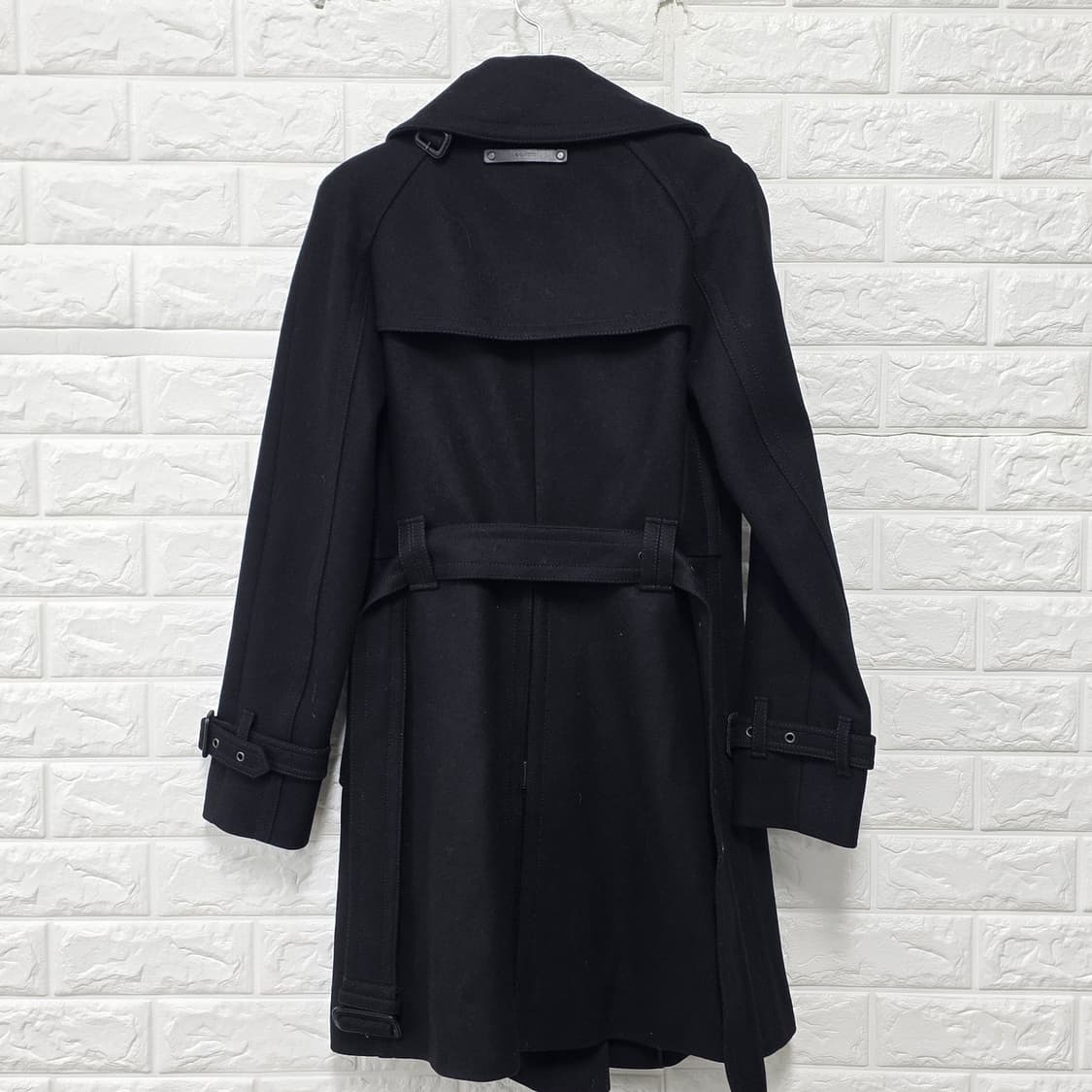 택포) 코치 블랙 더블 코트 S 상품이미지4