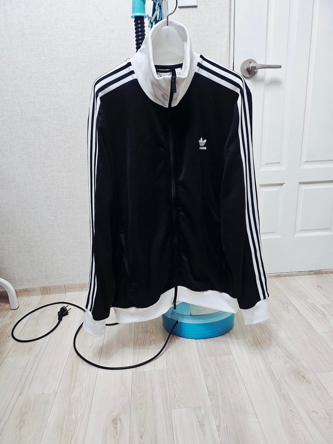 (110)2XL☆초대장급☆아디다스 베켄바우어2중지퍼[블랙화이트]트랙탑져지 상품이미지1