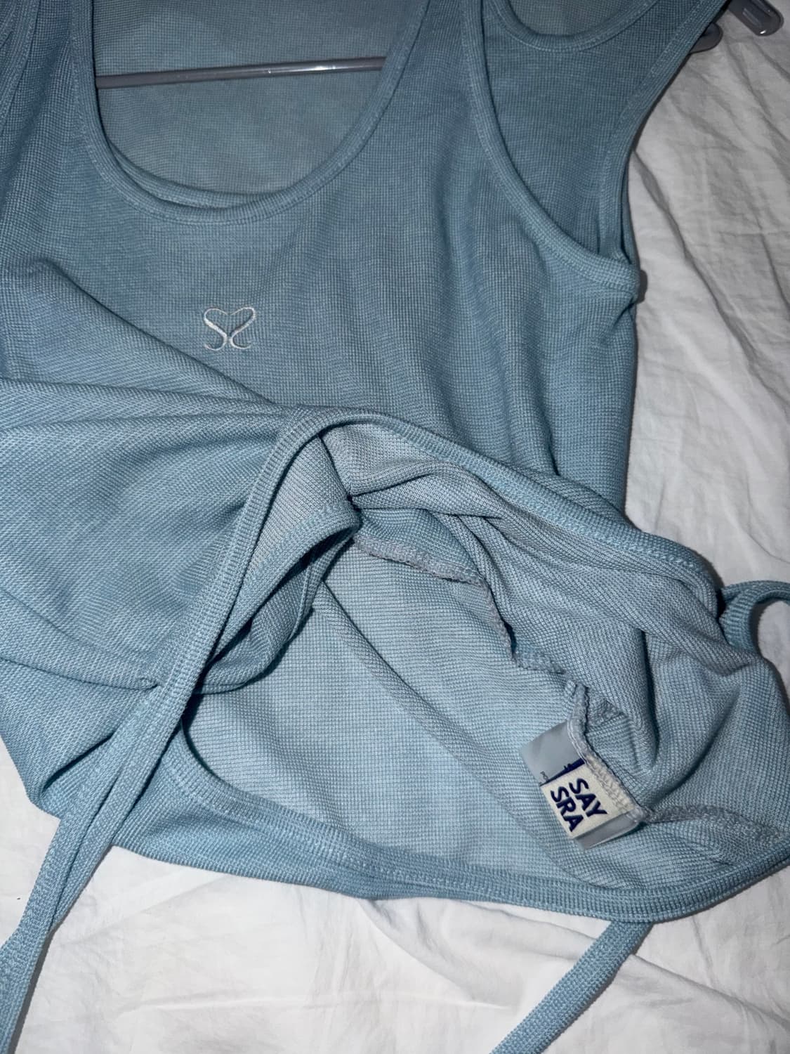 SAYSRA MASH LAYERED SLEEVELESS, SKY BLUE 상품이미지3