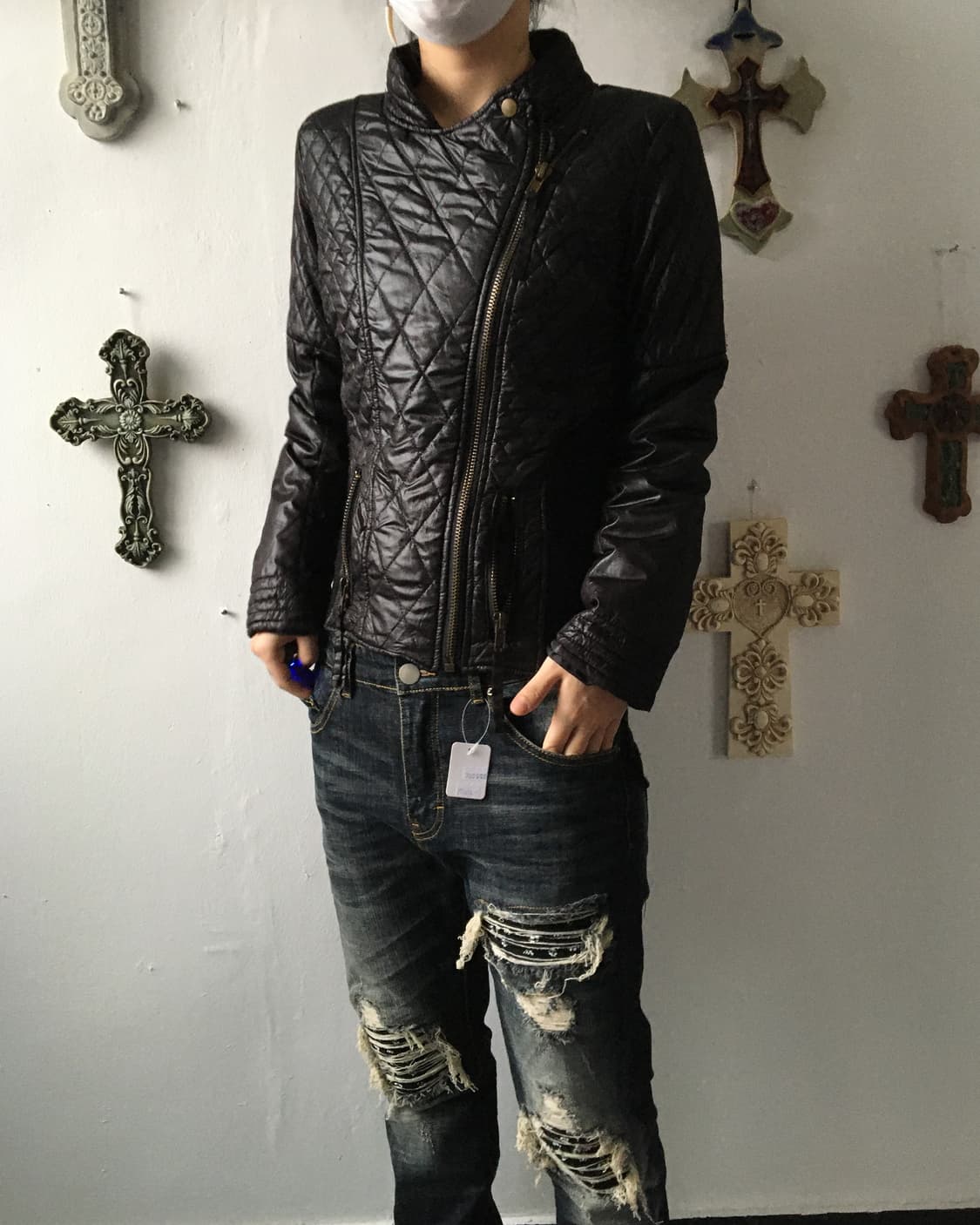 Padded rider jacket 상품이미지1