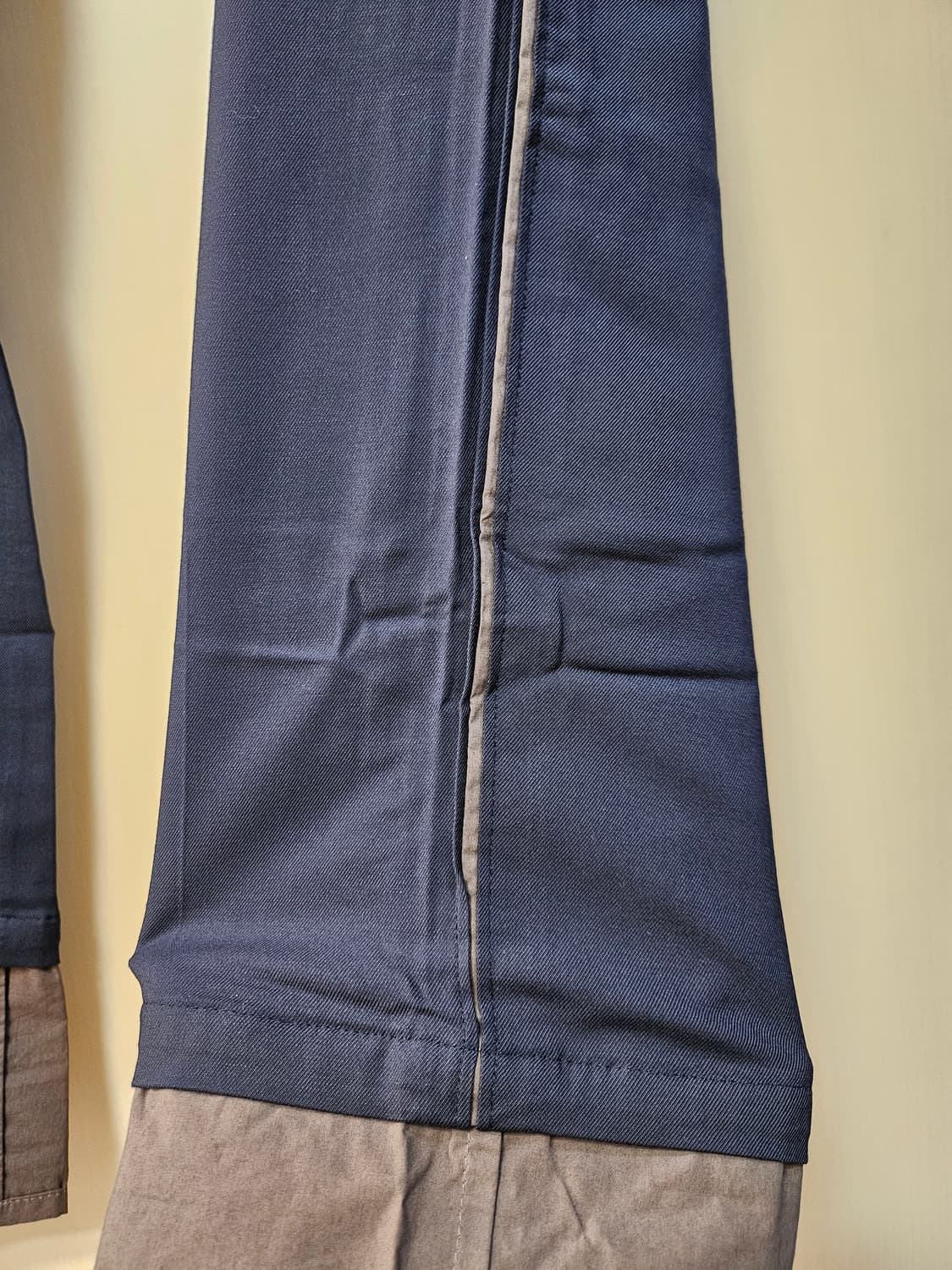 우영미 남성 배색 바지 네이비 34 상품이미지4