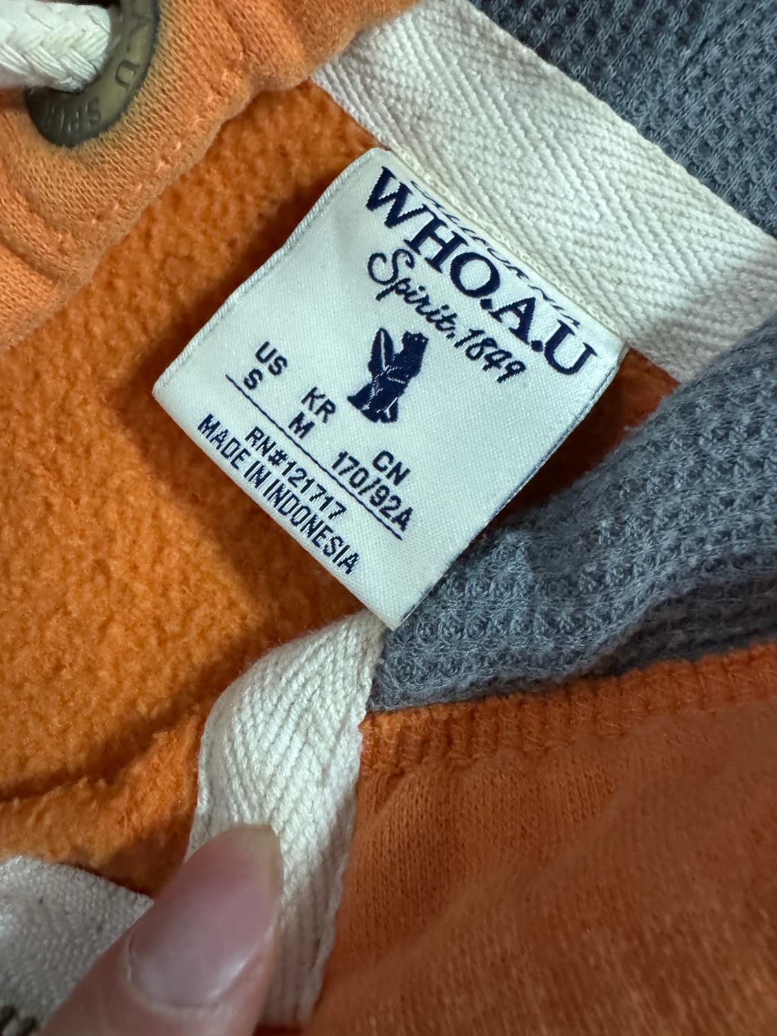 후아유 산타모니카 스펠로고 기모 후드집업 상품이미지3