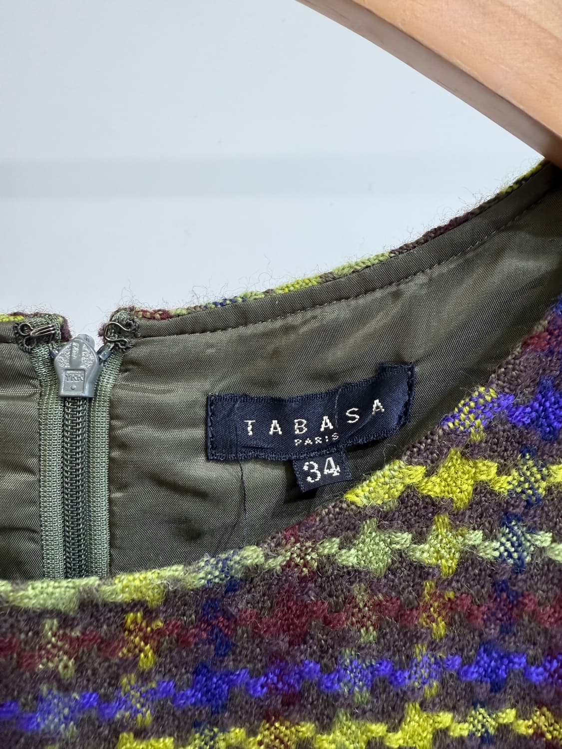 TABASA 울 체크 롱 원피스 상품이미지6