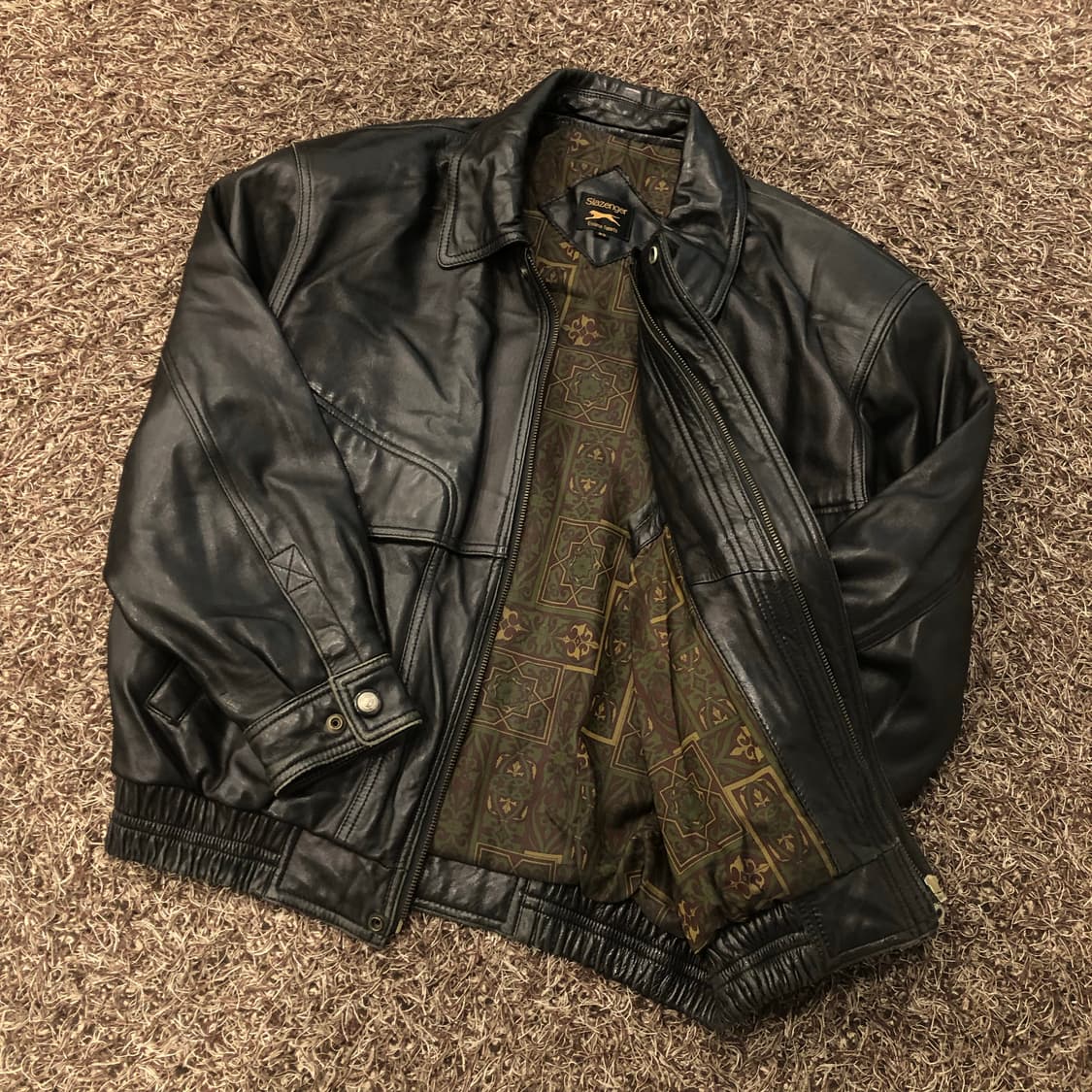 슬래진저 90s 양가죽 봄버 레더 가죽 자켓 상품이미지3