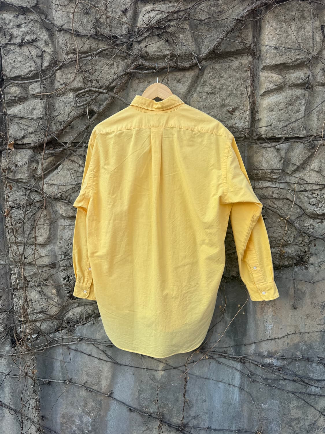 80s 폴로 랄프로렌 빈티지 빅 옥스퍼드 셔츠 옐로우  상품이미지2