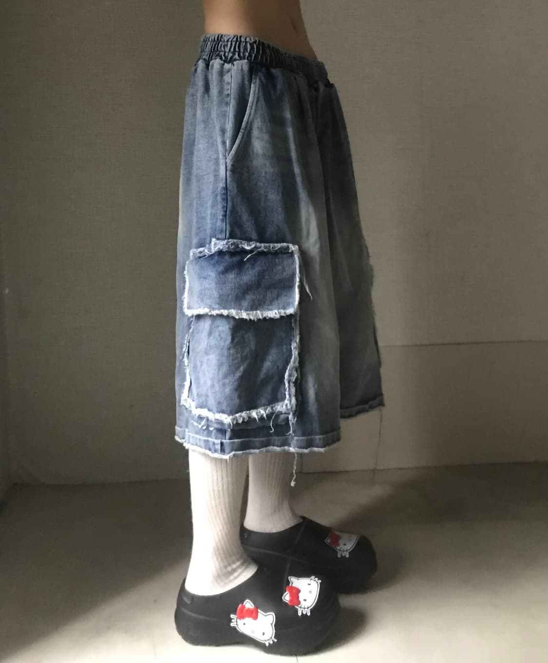빅포켓 데님 버뮤다 상품이미지5