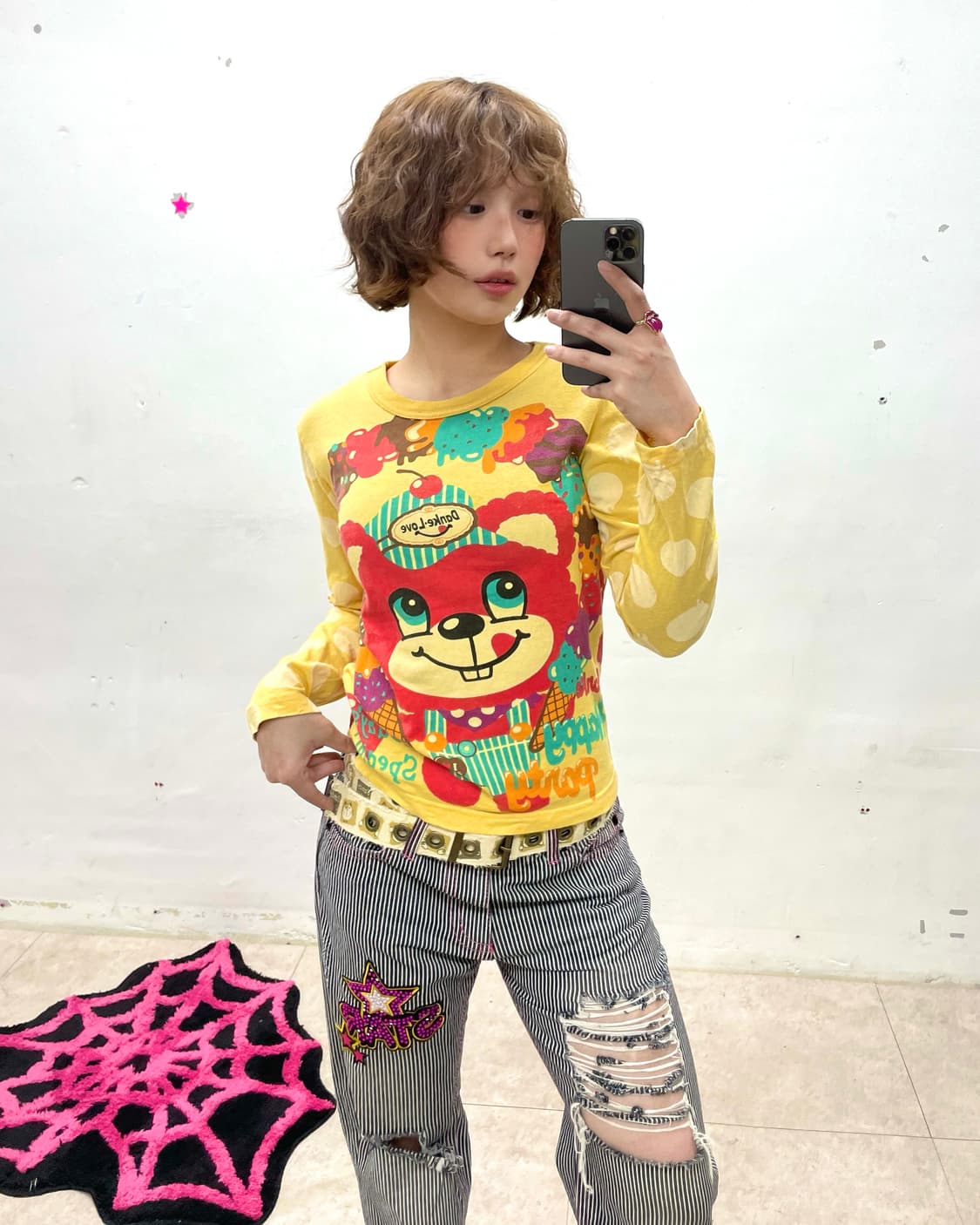 Love Revolution Bear Dot Yellow Sleeve 상품이미지1