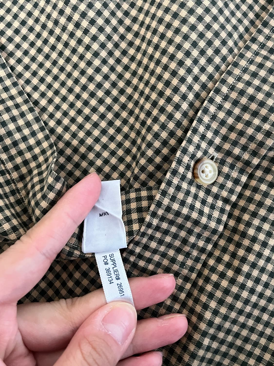 M) 폴로 랄프로렌 클래식핏 체크 셔츠 베이지 상품이미지5